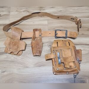 Klein Electrician's Tan Leather Tool Belt Lineman